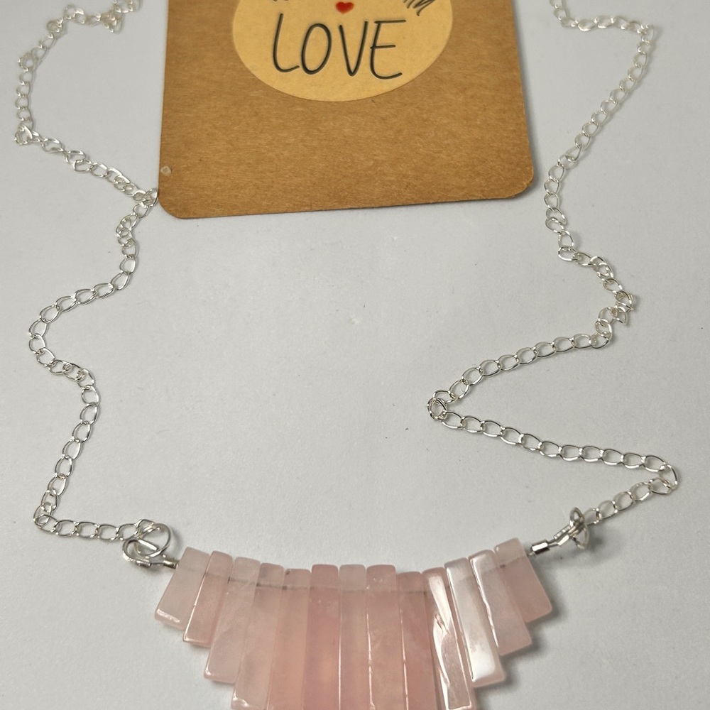 NEW Handmade Quartz Sterling Silver Necklace
